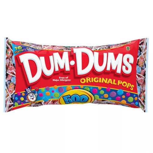 Picture of Dum-Dum-Pops, Assorted Flavors, Individually Wrapped, 500/Pack