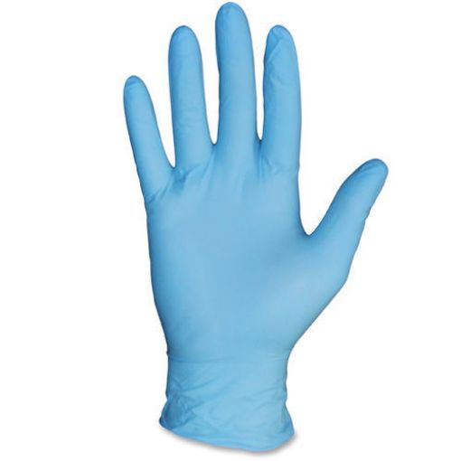 Picture of X3 Industrial Blue Nitrile Gloves, 3 mil, Large, 100/Box