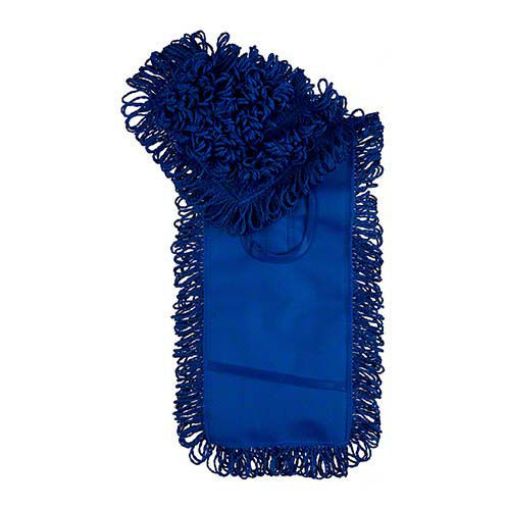 Picture of NuFiber Microfiber Dust Pocket Mop, Blue Loop, 18 in wide