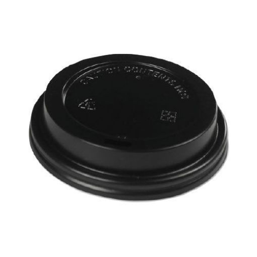 Picture of Hot Cup Lids, Fits 10-16oz Hot Cups, Black, 1000/carton