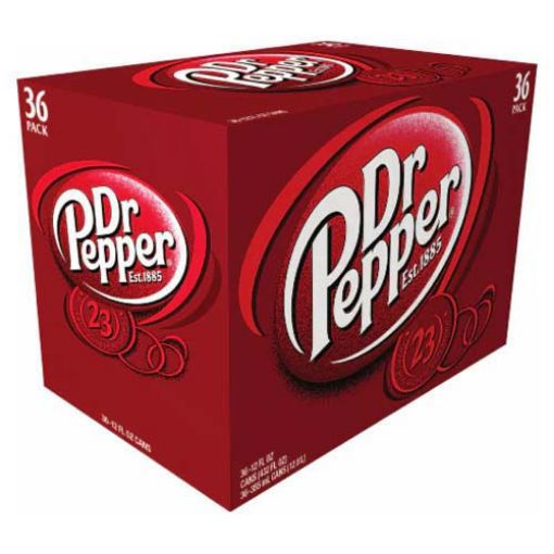 Picture of Dr Pepper Soda, 12 oz Cans, 36 per case