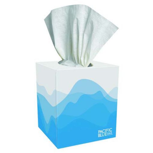 Picture of Georgia Pacific Blue Select Facial Tissue, 2 Ply, 7.65" x 8.85", White