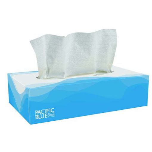 Picture of Georgia Pacific Blue Facial Tissue, 2 Ply, 8.33" x 8", White, 30/carton