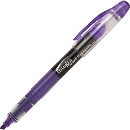 Picture of Integra Liquid Highlighter - Marker Point Style: Chisel - Ink Color: Fluorescent Purple - 1 Each