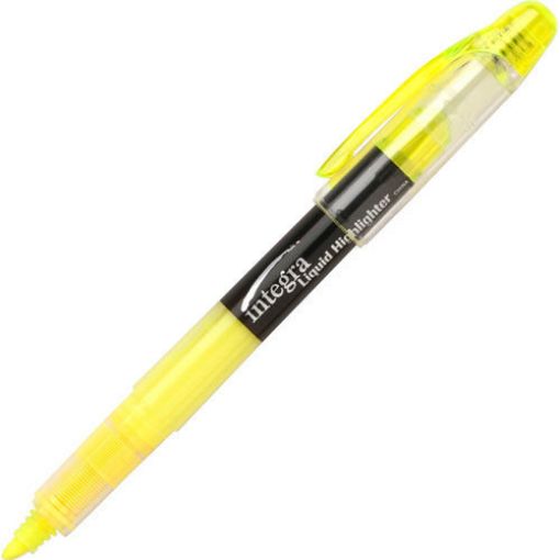 Picture of Integra Liquid Highlighter - Marker Point Style: Chisel - Ink Color: Fluorescent Yellow - 1 Each