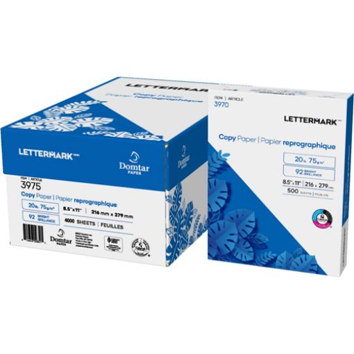 Picture of Standard Letter Size Copy Paper, 20lb, 92 bright, 8.5 x 11, 8 Reams per Carton