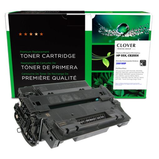 Picture of Clover Remanufactured High Yield Toner Cartridge for HP 55X (CE255X)