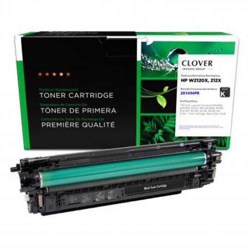 Picture of Clover Remanufactured High Yield Black Toner Cartridge (Reused OEM Chip) for HP 212X (W2120X)