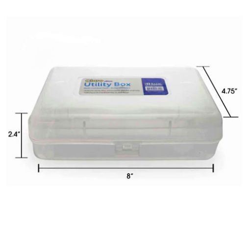 Picture of Plastic Pencil Box, 8 x 4.75 x 2.4, Clear