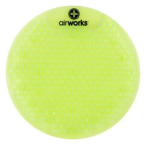 Picture of Airworks Splash Free Urinal Screen, Light Green, Cucumber Melon Scent, 10 per Box