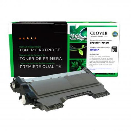 Picture of Clover Imaging Remanufactured High Yield Toner Cartridge for Brother TN450, Black