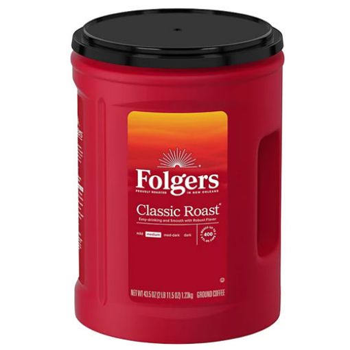 Picture of FOLGERS CLASSIC ROAST GROUND COFFEE, 43.5OZ