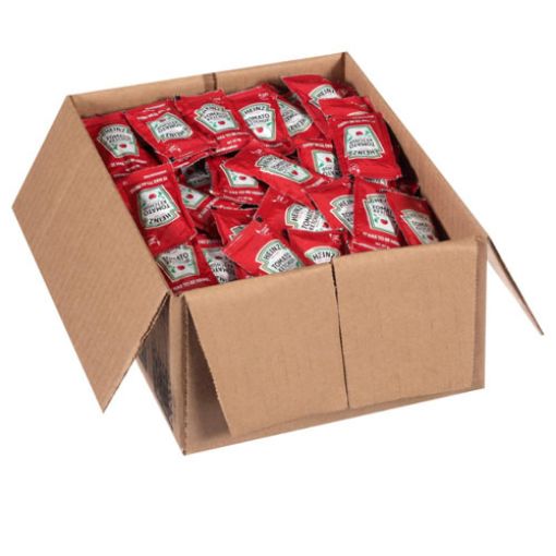 Picture of Single Serve Ketchup Packets, 200 per carton.