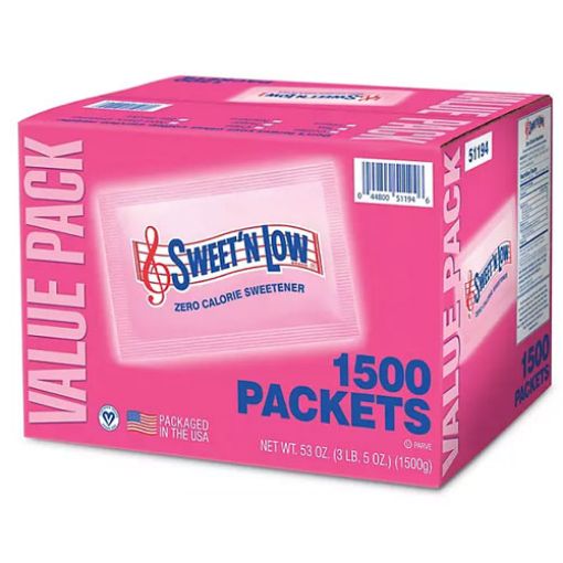 Picture of Sweet'N Low Zero-Calorie Sweetener Packets, 1500 per carton