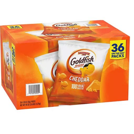 Picture of Goldfish Crackers, 1.25 oz packs, 36 packs per carton