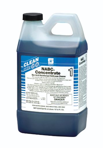 NABC Concentrate 1, Restroom Bathroom Cleaner, 2 Liter Bottles, 4 bottles per carton