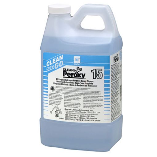 Picture of Clean by Peroxy 15, All Purpose Peroxide Cleaner, Spring Rain Scent, 2 Liter Bottles, 4 per carton