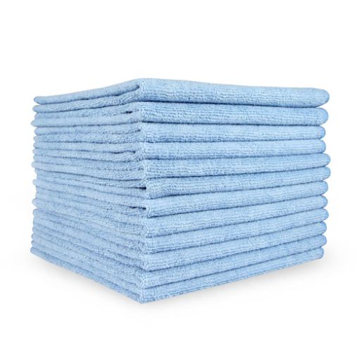 Monarch Microfiber Cloth, Blue, 16 x 16, Dozen