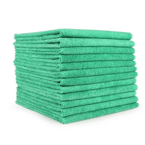 Monarch Microfiber Cloth, Green, 16 x 16, Dozen